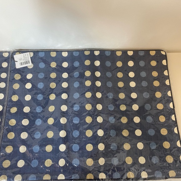 NWT Sarah Richardson Polka Pillow Covers (2) 20”x15” Blue White Tan - Picture 3 of 6